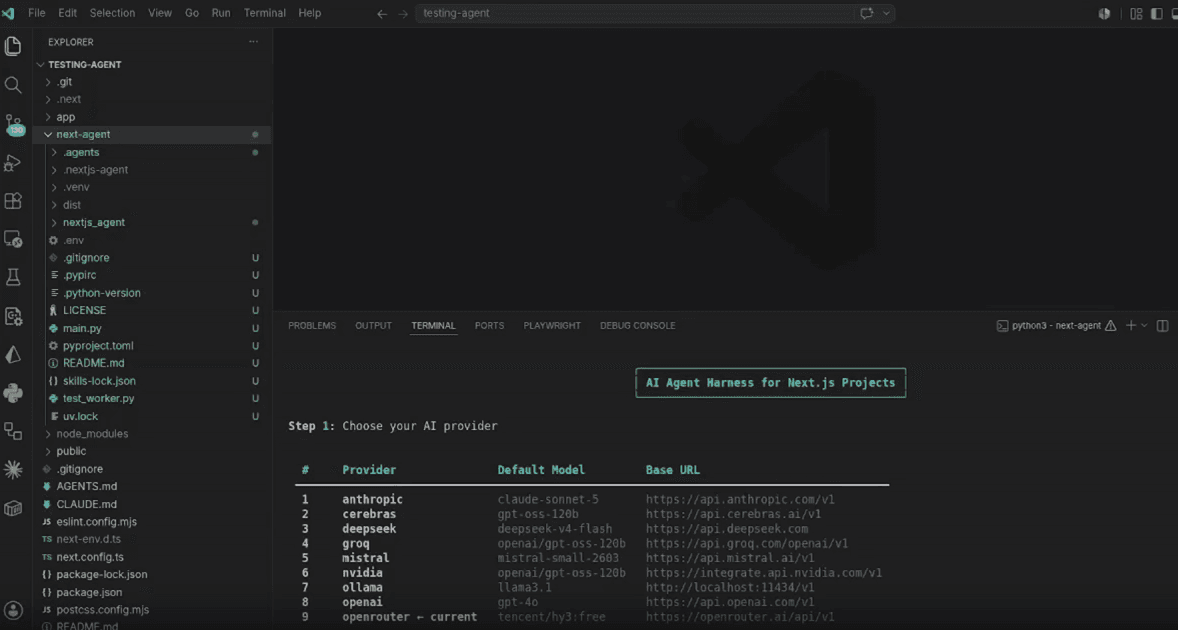 NextJs Agent: Agent harness for nextjs projects